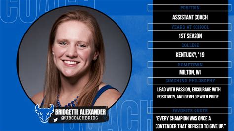 bridgette alexander swimming|Buffalo Hires Kentucky All.